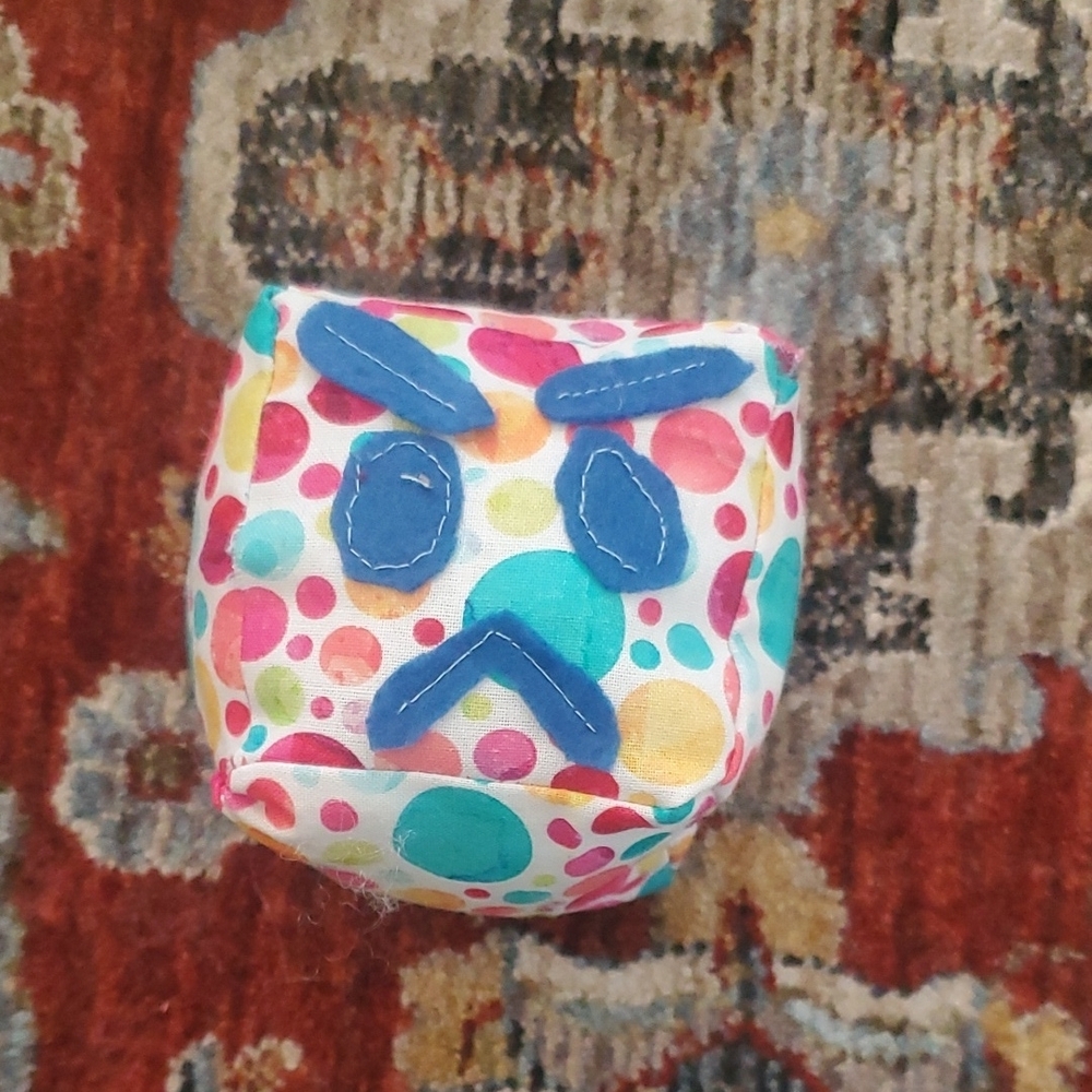 Handmade SlimeCube - Colorful Polka Dot Mad